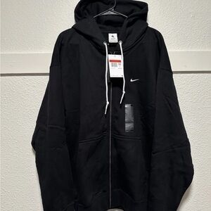 Nike Solo Swoosh Heavyweight Hoodie Hooded Sweatshirt Black DR0403-010 Mens L-T